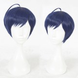 35cm Short Dark Blue A3 Tsumugi Tsukioka Wig Synthetic Party Hair Wig Anime Cosplay Wigs CS-336H