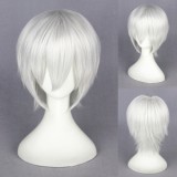 35cm Short Silver White Tokyo Ghoul Wigs Kaneki Ken Synthetic Anime Hair Cosplay Wigs CS-195A