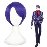 30cm Short Purple Tokyo Ghoul Shuu Tsukiyama Wig Synthetic Anime Cosplay Wig CS-195I