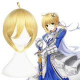 30cm Short Blonde Fate Stay Night Saber Wig Synthetic Anime Cosplay Wig CS-216B