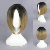 35cm Short Blonde Haikyuu!! Kozumekenma Wig Synthetic Anime Cosplay Hair Wig CS-186F