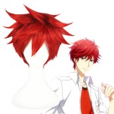 35cm Short Red Gekkan Shoujo Nozaki Mikoshiba Mikoto Wig Synthetic Anime Cosplay Wig CS-213D