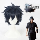 35cm Short Black Blue Mixed Final Fantasy XV Noctis Lucis Caelum Wig Synthetic Anime Cosplay Wigs CS-326B