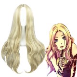 80cm Long Curly Light Gold Ansatsu Kyoushitsu Irina Jelavich Synthetic Anime Hair Cosplay Wigs CS-236A