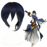 35cm Short Blue Mikazuki Munechika Wig Synthetic Anime Cosplay Hair Wigs CS-231A