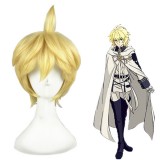 35cm Short Blonde Owari no Seraph Mikaela Hyakuya Wig Synthetic Anime Cosplay Wig CS-245A