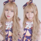 65cm Long Curly Flaxen Synthetic Fashion Hair Wig Heat Resistant Anime Cosplay Lolita Wig CS-818A