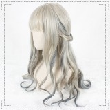 65cm Long Curly Color Mixed Synthetic Party Hair Wigs Heat Resistant Anime Cosplay Lolita Wig CS-802A