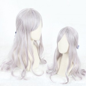 65cm Long Wave Light Purple Mixed Synthetic Party Hair Wigs Heat Resistant Anime Cosplay Lolita Wig CS-807A