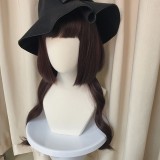 60cm Long Brown Synthetic Party Hair Wigs Heat Resistant Anime Cosplay Lolita Wig CS-805A