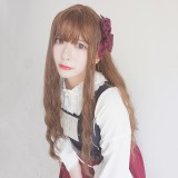 65cm Long Curly Brown Synthetic Fashion Hair Wigs Heat Resistant Anime Cosplay Lolita Wig CS-817A