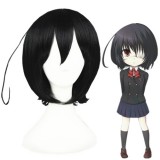 35cm Short Black Another Misaki Mei Wig Synthetic Anime Cosplay Hair Wig CS-224A