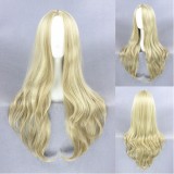 80cm Long Curly Light Gold Ansatsu Kyoushitsu Irina Jelavich Synthetic Anime Hair Cosplay Wigs CS-236A