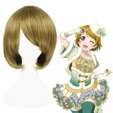 35cm Short Flaxen LoveLive! Koizumi Hanayo Wig Synthetic Party Hair Anime Cosplay Wigs CS-249A