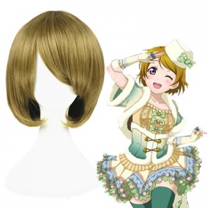 35cm Short Flaxen LoveLive! Koizumi Hanayo Wig Synthetic Party Hair Anime Cosplay Wigs CS-249A