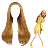 70cm Long Straight Light Brown Big Hero 6 Honey Lemon Wig Synthetic Anime Cosplay Hair Wigs CS-240A