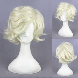 35cm Short Curly Beige Gokotai Wig Synthetic Anime Cosplay Hair Wigs CS-231B