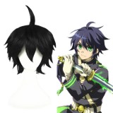 35cm Short Black Owari no Seraph Wig Synthetic Party Hair Wig Anime Cosplay Wigs CS-245B