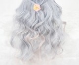 65cm Long Wave Blue Mixed Synthetic Party Hair Wigs Heat Resistant Anime Cosplay Lolita Wig CS-803A