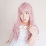 65cm Long Curly Pink&Purple Mixed Synthetic Party Wig Heat Resistant Anime Cosplay Lolita Wig CS-816A