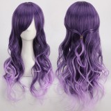 65cm Long Curly Purple Mixed Wig Synthetic Anime Party Hair Anime Cosplay Lolita Wigs CS-330A
