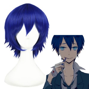 35cm Short Blue Durarara Kuronuma Aoba Wig Synthetic Anime Cosplay Wig CS-229C