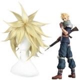 35cm Short Beige Final Fantasy 7 Cloud Strife Wig Synthetic Anime Cosplay Wig CS-233A