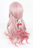 65cm Long Wave Red Mixed Synthetic Party Hair Wigs Heat Resistant Anime Cosplay Lolita Wig CS-806A