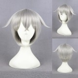 35cm Short Silver Gray Hotarumaru Wig Synthetic Anime Cosplay Hair Wigs CS-231C