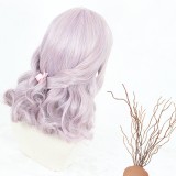 40cm Short Curly Taro Mixed Wigs Synthetic Anime Heat Resistant Hair Cosplay Lolita Party Wigs CS-808A