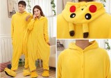 Adult Cartoon Flannel Unisex Pikachu Animal Onesies Anime Kigurumi Costume Pajamas Sets KT012