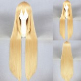 100cm Long Straight Blonde Himouto! Umaru Chan Doma Umaru Wig Synthetic Anime Cosplay Wigs CS-262A