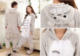 Adult Cartoon Flannel Unisex Totoro Animal Onesies Anime Kigurumi Costume Pajamas Sets KT011