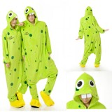 Adult Cartoon Flannel Unisex Green Buckteeth Animal Onesies Anime Kigurumi Costume Pajamas Sets KT033