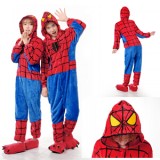 Adult Cartoon Flannel Unisex SpiderMan Animal Onesies Anime Kigurumi Costume Pajamas Sets KT039