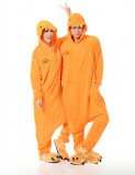 Adult Cartoon Flannel Unisex Yellow Buckteeth Animal Onesies Anime Kigurumi Costume Pajamas Sets KT030