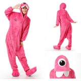 Adult Cartoon Flannel Unisex Big Eye Buckteeth Animal Onesies Anime Kigurumi Costume Pajamas Sets KT024