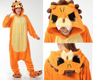 Adult Cartoon Flannel Unisex Male Lion Animal Onesies Anime Kigurumi Costume Pajamas Sets KT048