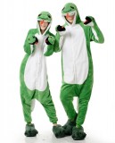 Adult Cartoon Flannel Unisex Green Snake Animal Onesies Anime Kigurumi Costume Pajamas Sets KT035