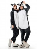 Adult Cartoon Flannel Unisex Long Tail Cat Animal Onesies Anime Kigurumi Costume Pajamas Sets KT038