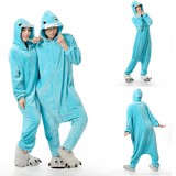 Adult Cartoon Flannel Unisex Blue Buckteeth Animal Onesies Anime Kigurumi Costume Pajamas Sets KT032