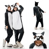 Adult Cartoon Flannel Unisex Long Tail Cat Animal Onesies Anime Kigurumi Costume Pajamas Sets KT038