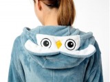 Adult Cartoon Flannel Unisex Owl Animal Onesies Anime Kigurumi Costume Pajamas Sets KT058