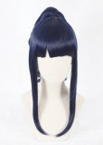 45cm Short Naruto Hyuga Hinata Wig Dark Blue Synthetic Anime Cosplay Wigs+One Ponytail CS-333A