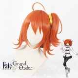 35cm Short Fate/Grand Order Fujimaru Ritsuka Female Wig Orange Synthetic Anime Cosplay Wig+One Ponytail CS-331C