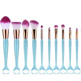 2017 Wholesale 10pcs/Set Unicorn Makeup Brushes Professional Mermaid Makeup Brushes Lip Brushes MY-01