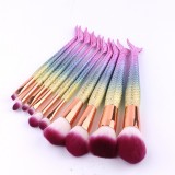 2017 Wholesale 10pcs/Set Unicorn Makeup Brushes Professional Mermaid Makeup Brushes Lip Brushes MY-01