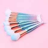 2017 Wholesale 10pcs/Set Unicorn Makeup Brushes Professional Mermaid Makeup Brushes Lip Brushes MY-01