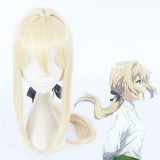 75cm Long Straight Light Golden Wig Violet Evergarden Cosplay Hair Synthetic Anime Cosplay Wigs CS-367C