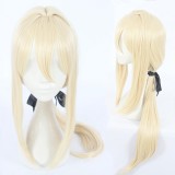 75cm Long Straight Light Golden Wig Violet Evergarden Cosplay Hair Synthetic Anime Cosplay Wigs CS-367C